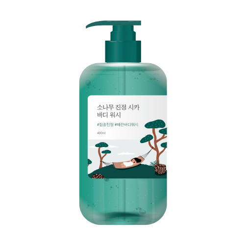 Заспокійливий гель для душу з екстрактом голок сосни ROUND LAB Pine Calming Cica Body Wash 400 ml