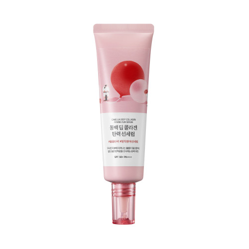 Сонцезахисна сироватка з колагеном ROUND LAB Camellia Deep Collagen Firming Sun Serum, 50 ml
