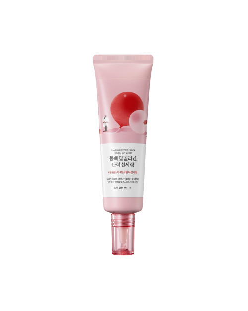 Сонцезахисна сироватка з колагеном ROUND LAB Camellia Deep Collagen Firming Sun Serum, 50 ml