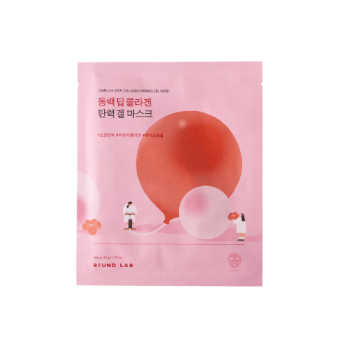 Гелева маска з колагеном ROUND LAB Camellia Deep Collagen Firming Gel Mask, 34 ml