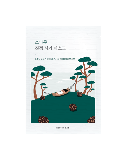 Заспокійлива тканинна маска з екстрактом голок сосни Round Lab Pine Calming Cica Mask Sheet 27 мл