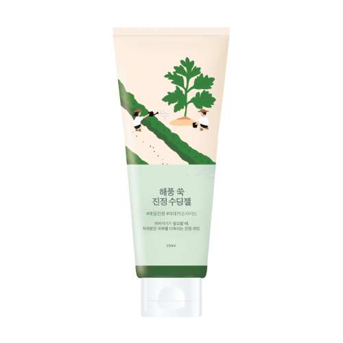 Заспокійлива очищувальна пінка з морським полином Round Lab Mugwort Calming Cleanser 150 мл