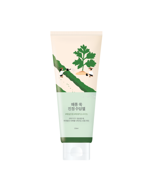 Заспокійлива очищувальна пінка з морським полином Round Lab Mugwort Calming Cleanser 150 мл