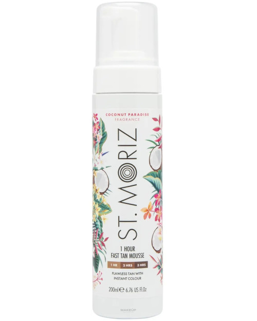 Автобронзат-мус для експрес засмаги St.Moriz Fast Tan Coconut Paradise, 200 мл