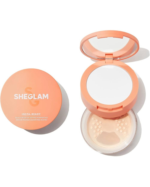 Пудра для обличчя та шкіри навколо очей 2 в 1 Sheglam Insta-Ready Face & Under Eye Setting Powder Duo