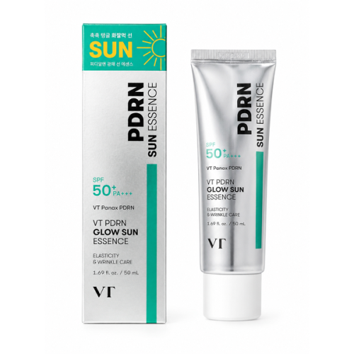 Сонцезахисна зволожуюча есенція з PDRN VT COSMETICS PDRN GLOW SUN ESSENCE  50 мл 