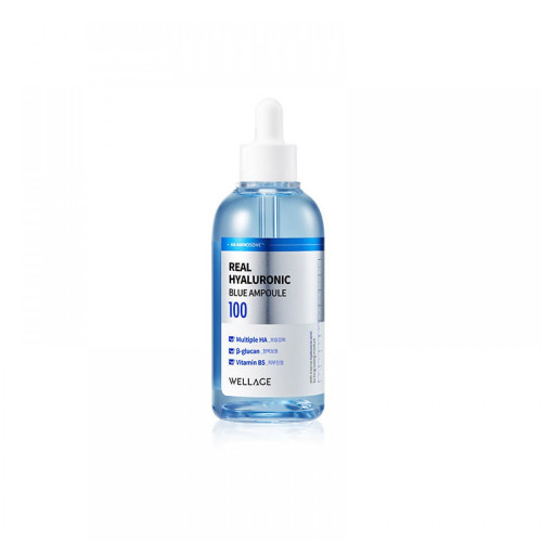 Ампула з гіалуроновою кислотою, 60 мл – Wellage Real Hyaluronic Blue 100 Ampoule
