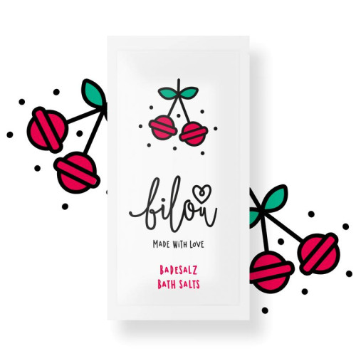 Ароматизована сіль для ванни Вишневі льодяники BILOU CHERRY POPS BATH SALTS 80 грам