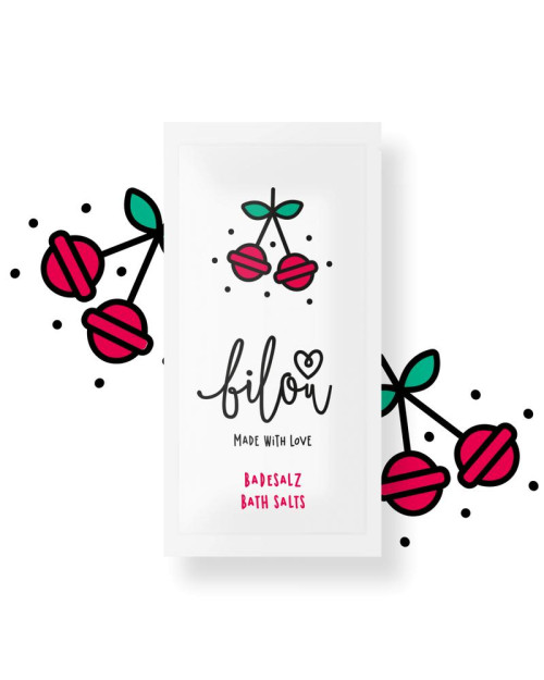 Ароматизована сіль для ванни Вишневі льодяники BILOU CHERRY POPS BATH SALTS 80 грам