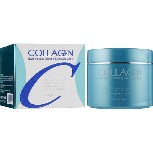 Зволожувальний масажний крем з колагеном, для тіла Enough Collagen Hydro Moisture Cleansing Massage Cream 300мл.