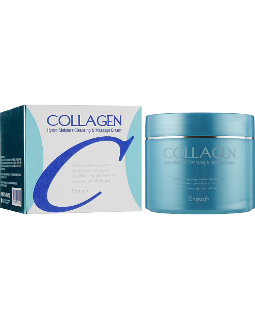Зволожувальний масажний крем з колагеном, для тіла Enough Collagen Hydro Moisture Cleansing Massage Cream 300мл.