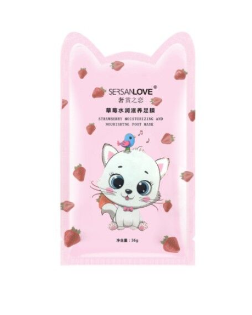 Зволожуюча і поживна маска-шкарпетки для ніг Sersanlove Strawberry Moisturizing And Nourishing Foot Mask 36 Г