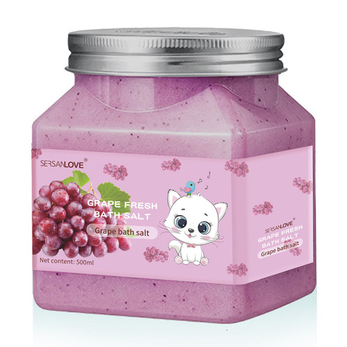 Натуральний скраб для тіла з сіллю і маслом виноградних кісточок Sersanlove Grape Fresh Bath Salt, 500г