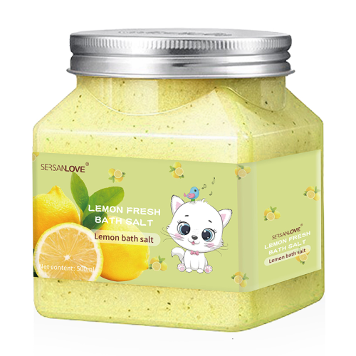 Натуральний скраб для тіла з сіллю і олією насіння лимона Sersanlove Lemon Fresh Bath Salt, 500г