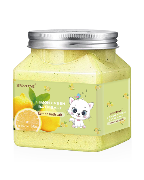 Натуральний скраб для тіла з сіллю і олією насіння лимона Sersanlove Lemon Fresh Bath Salt, 500г