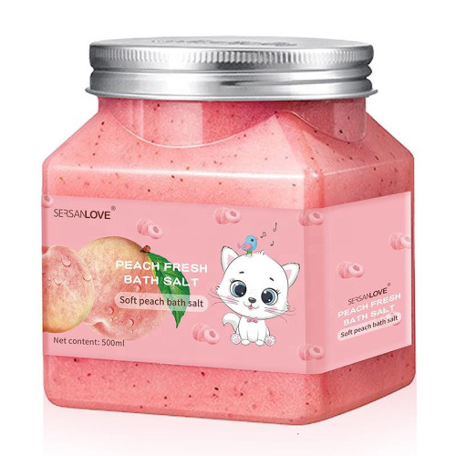 Натуральний скраб для тіла з сіллю і екстрактом персика Sersanlove Peach Fresh Bath Salt, 500г