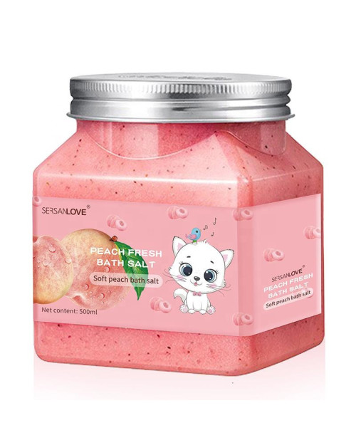 Натуральний скраб для тіла з сіллю і екстрактом персика Sersanlove Peach Fresh Bath Salt, 500г
