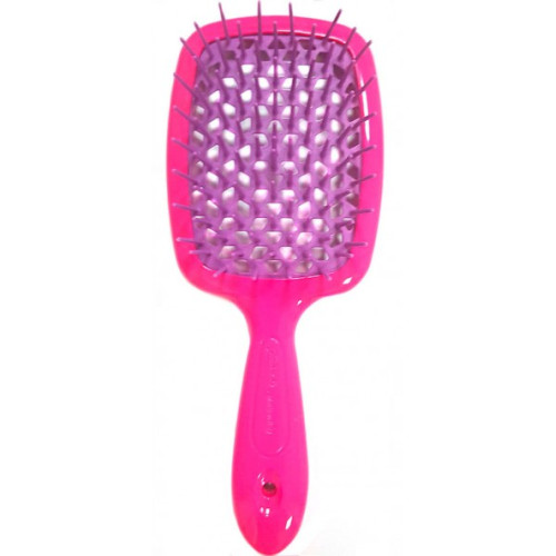 Щітка для волосся Janeke Superbrush With Soft Moulded Tips Рожева з фіолетовим