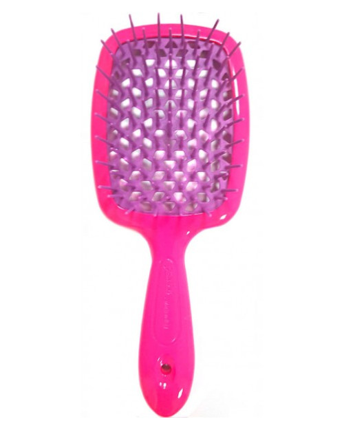 Щітка для волосся Janeke Superbrush With Soft Moulded Tips Рожева з фіолетовим