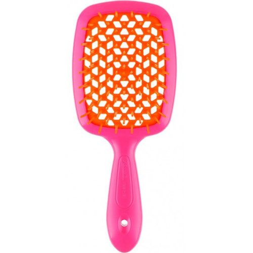 Щітка для волосся Janeke Superbrush With Soft Moulded Tips Рожева з оранжевим