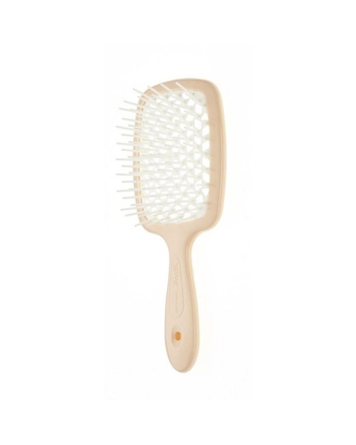 Щітка для волосся Janeke Small Superbrush With Soft Moulded Tips Кремова з білим