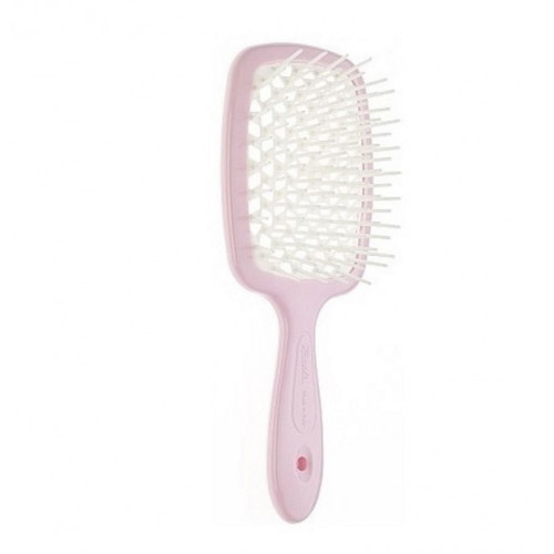 Щітка для волосся JANEKE SUPERBRUSH WITH SOFT MOULDED TIPS Біла з розовим