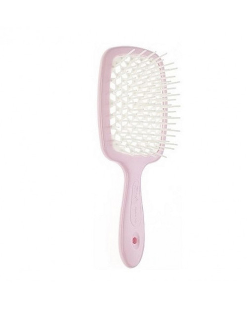 Щітка для волосся JANEKE SUPERBRUSH WITH SOFT MOULDED TIPS Біла з розовим