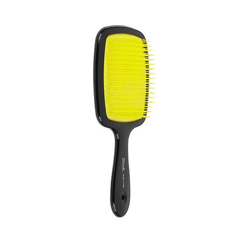 Щітка для волосся JANEKE SUPERBRUSH WITH SOFT MOULDED TIPS Чорна з жовтим
