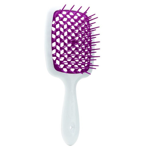 Щітка для волосся JANEKE SUPERBRUSH WITH SOFT MOULDED TIPS Біла з фукцією