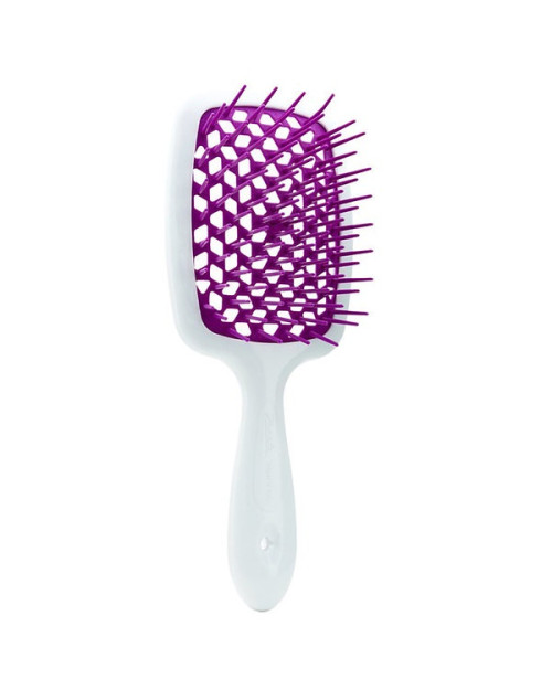 Щітка для волосся JANEKE SUPERBRUSH WITH SOFT MOULDED TIPS Біла з фукцією