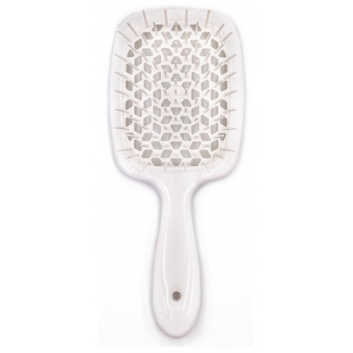 Щітка для волосся JANEKE SUPERBRUSH WITH SOFT MOULDED TIPS Біла з білим