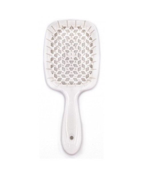 Щітка для волосся JANEKE SUPERBRUSH WITH SOFT MOULDED TIPS Біла з білим