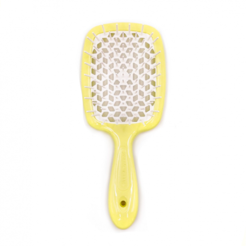 Щітка для волосся JANEKE SUPERBRUSH WITH SOFT MOULDED TIPS Жовта з білим