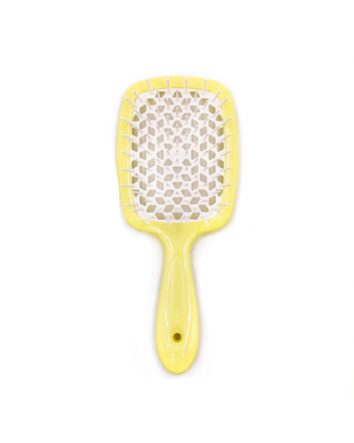 Щітка для волосся JANEKE SUPERBRUSH WITH SOFT MOULDED TIPS Жовта з білим