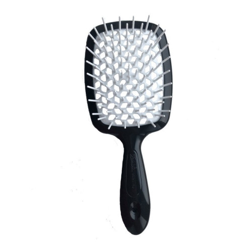 Щітка для волосся Janeke Superbrush With Soft Moulded Tips Чорна з білим