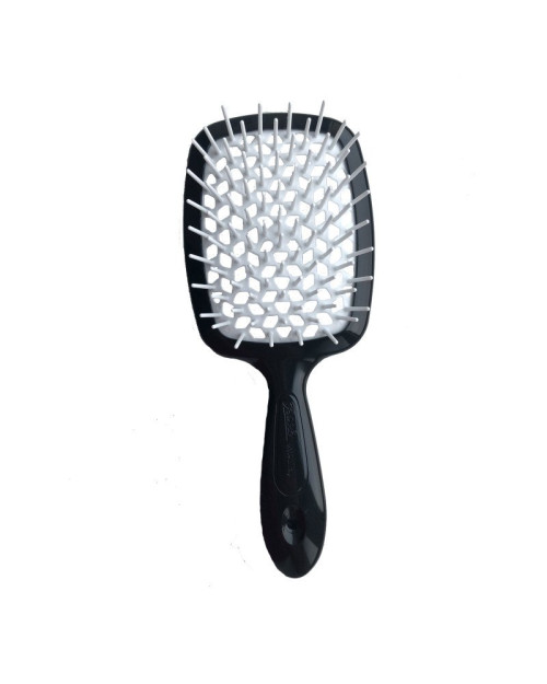 Щітка для волосся Janeke Superbrush With Soft Moulded Tips Чорна з білим