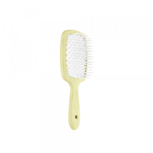 Щітка для волосся Janeke Small Superbrush With Soft Moulded Tips Жовта з білим