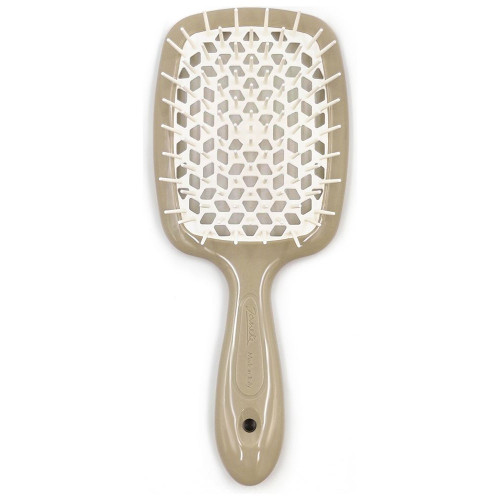 Щітка для волосся JANEKE SUPERBRUSH WITH SOFT MOULDED TIPS біла з сірим