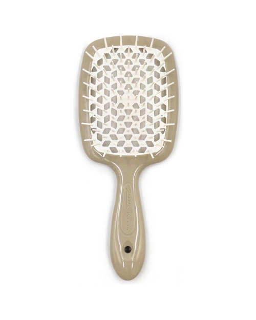 Щітка для волосся JANEKE SUPERBRUSH WITH SOFT MOULDED TIPS біла з сірим