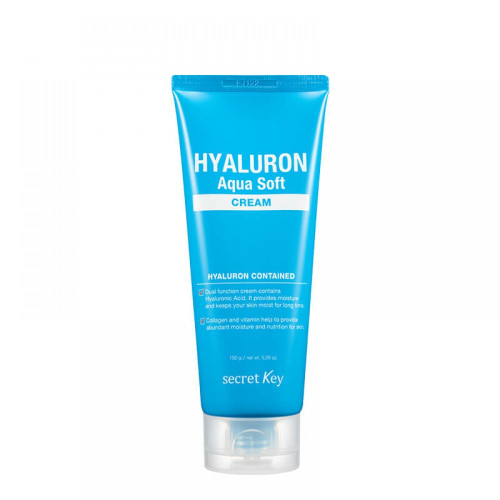 Крем гіалуроновий для зволоження і омолодження Secret Key Hyaluron Aqua Soft Cream 150 грам.