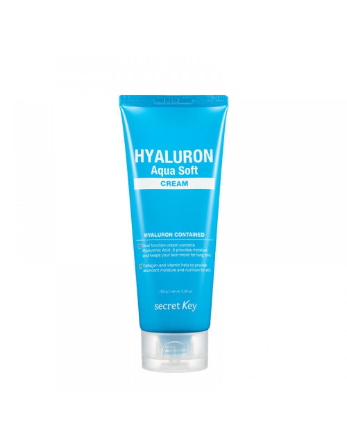 Крем гіалуроновий для зволоження і омолодження Secret Key Hyaluron Aqua Soft Cream 150 грам.