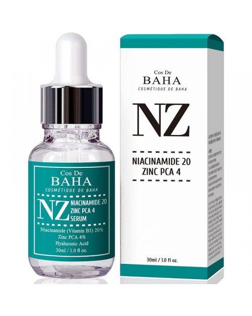 Сироватка для обличчя з ніацинамідом і цинком Cos De BAHA Niacinamide 20% + Zinc 4% Serum 30 мл.