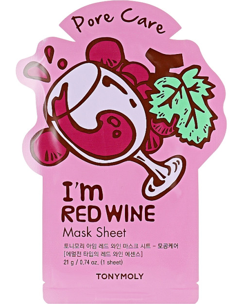 Листова маска для обличчя Tony Moly i'm Real Red Wine Mask Sheet 21 мл