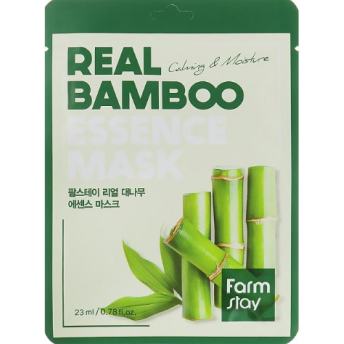 Зволожувальна маска для обличчя з екстрактом бамбука Farmstay Real Bamboo Essence Mask 23 мл.