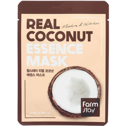 Тканинна маска для обличчя з екстрактом кокоса FarmStay Real Coconut Essence Mask 23 мл.