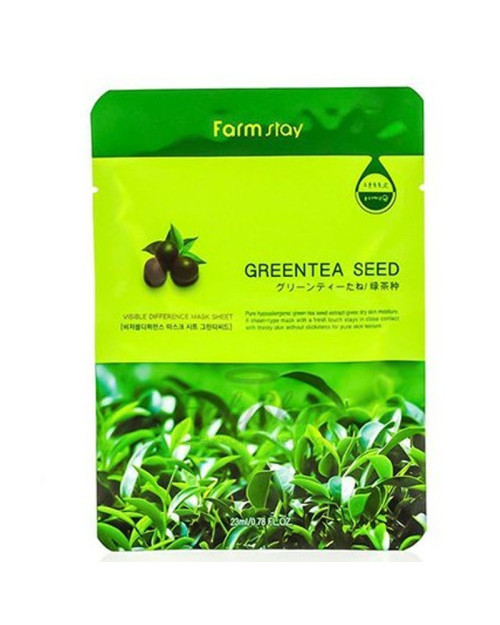 Тканинна маска Farmstay Visible Difference Mask Sheet Green Tea Seed 23г.