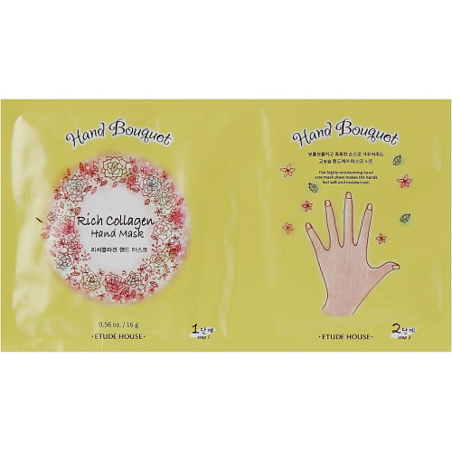 Інтенсивна колагенова маска для шкіри рук Etude House Hand Bouquet Rich Collagen Hand Mask
