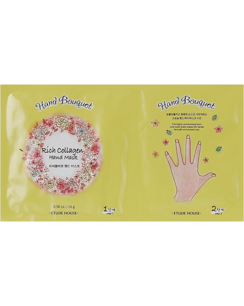 Інтенсивна колагенова маска для шкіри рук Etude House Hand Bouquet Rich Collagen Hand Mask