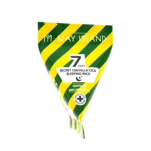 Заспокійлива нічна маска з центелою May Island Seven Days Secret Centella Cica Sleeping Pack 5 г.