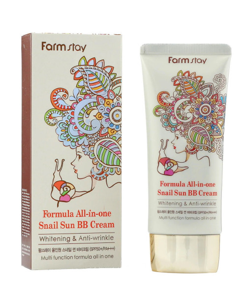ББ-крем з муцином равлика FarmStay Snail Repair BB Cream Spf50+/Pa+ 50мл